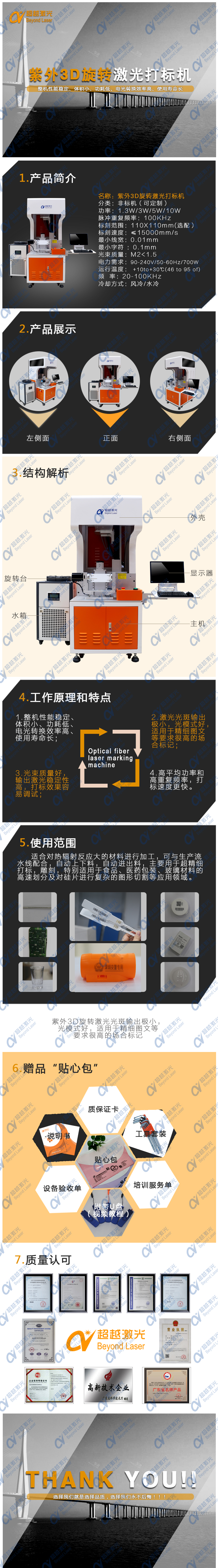 日韩成片视频一二三区 紫外3D旋转激光打标机描述图